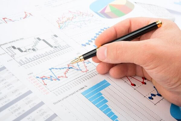 Trader analyzing charts
