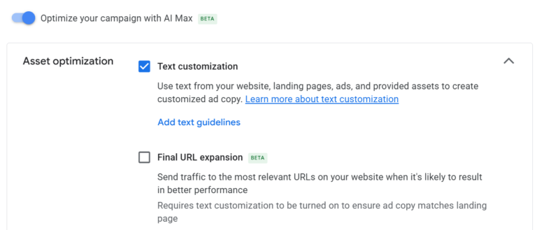 How to create effective AI Max text guidelines - Adalysis